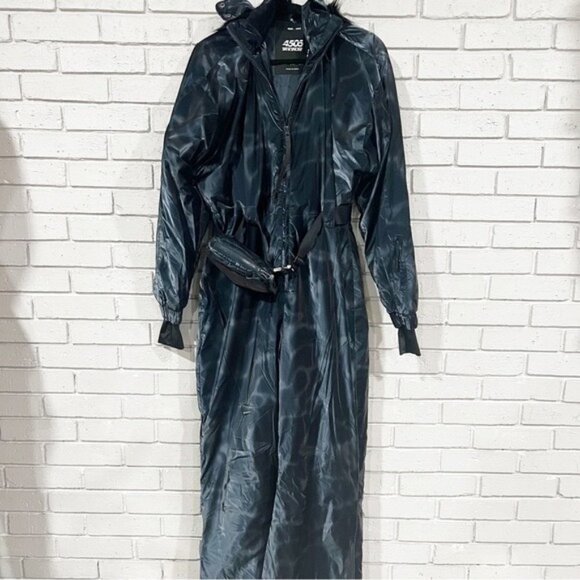Asos Women’s Navy Shine Ski Suit - Picture 1 of 8